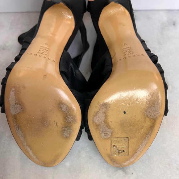 Casadei Satin Heel Stiletto Sandal with zipper back - Picture 7 of 15